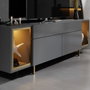 Hanah Home Zenith Soporte para TV Antracita y Oro
